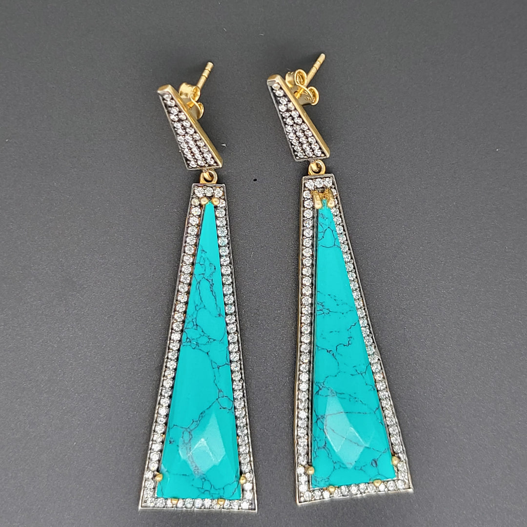 Turquoise 925 Sterling Silver Earrings