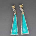 Load image into Gallery viewer, Turquoise 925 Sterling Silver Earrings
