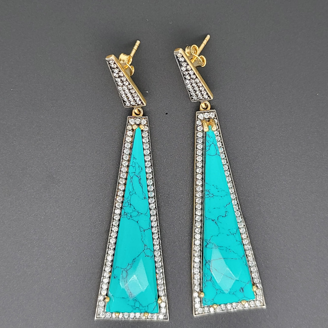 Turquoise 925 Sterling Silver Earrings