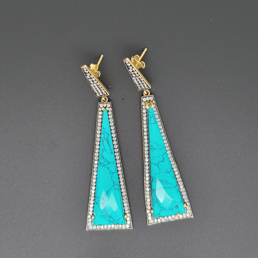 Turquoise 925 Sterling Silver Earrings