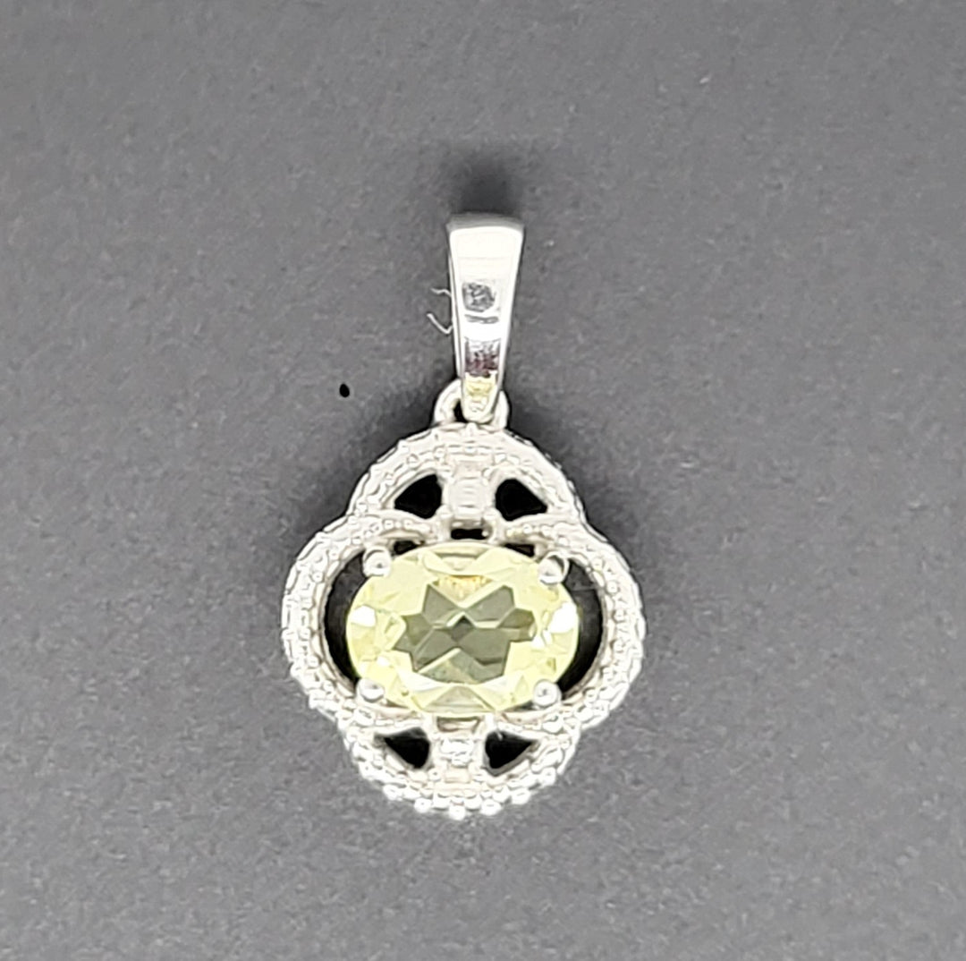 Yellow Topaz 925 Sterling Silver Pendant