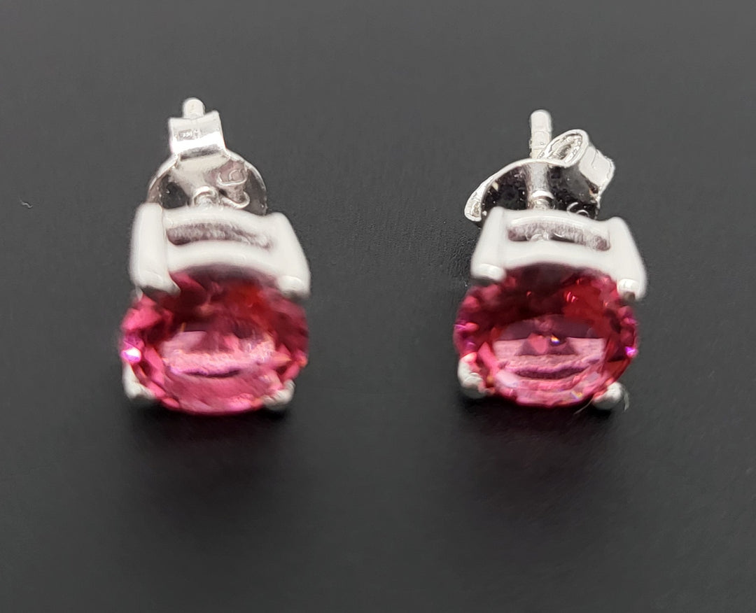 Pink Ruby 925 Sterling Silver Earrings
