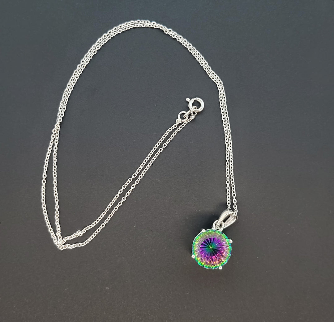 Mystic Topaz Necklace - 925 Sterling Silver