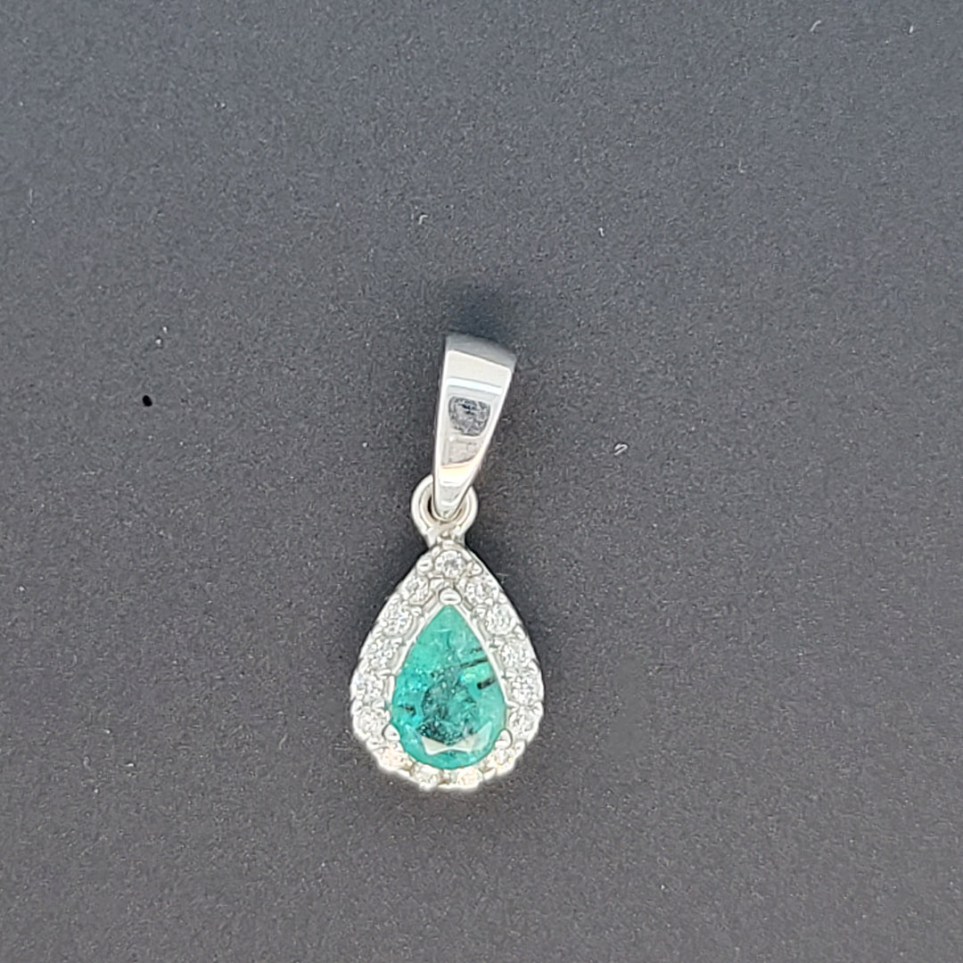 Emerald 925 Sterling Silver Pendant