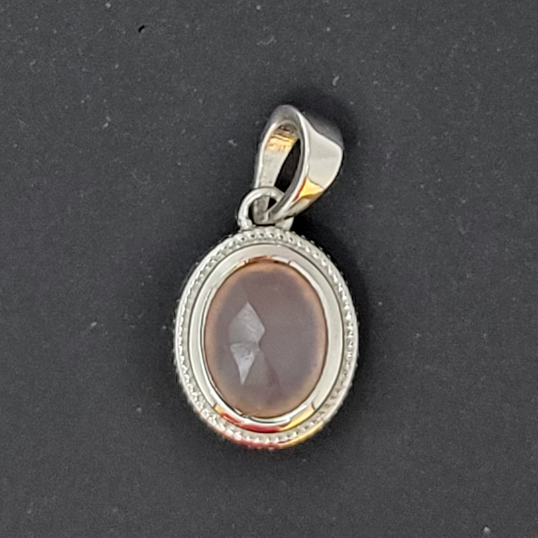 Pink Quartz 925 Sterling Silver Pendant