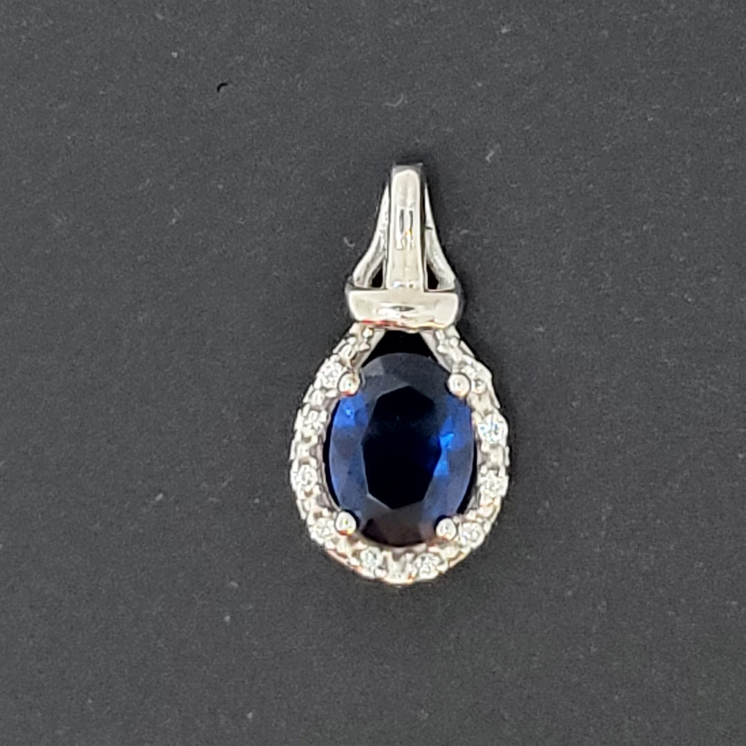 Sapphire 925 Sterling Silver Pendant