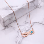 Load image into Gallery viewer, Pamelyn Silver Infinity Name Engrave Necklace with Birthstone
