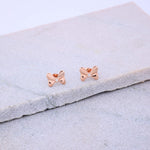 Load image into Gallery viewer, Silver Butterfly Earrings
