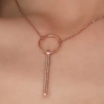 Load image into Gallery viewer, Solange Silver Diamond Bar Necklace
