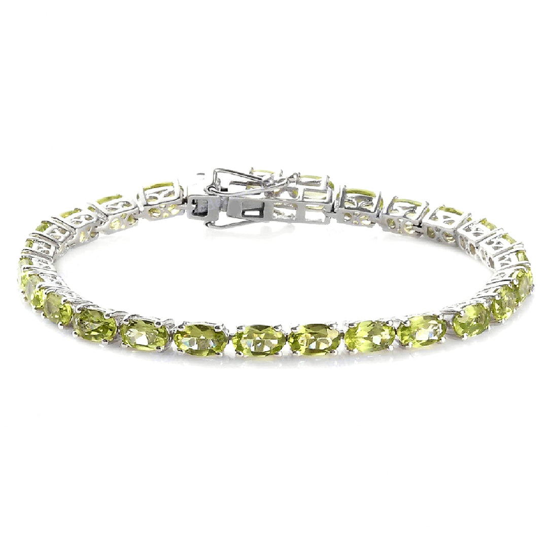 Peridot 925 Sterling Silver Tennis Bracelet Jewelry