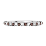 Load image into Gallery viewer, Garnet Half Eternity Band 925 Sterling Silver Stackable Ring
