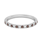 Load image into Gallery viewer, Garnet Half Eternity Band 925 Sterling Silver Stackable Ring
