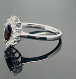 Load image into Gallery viewer, Garnet Ring - 925 Sterling Silver
