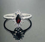 Load image into Gallery viewer, Garnet Ring - 925 Sterling Silver
