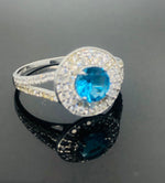 Load image into Gallery viewer, London Blue Topaz Ring - 925 Sterling Silver
