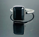 Load image into Gallery viewer, Black Spinel Ring - 925 Sterling Silver
