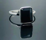 Load image into Gallery viewer, Black Spinel Ring - 925 Sterling Silver
