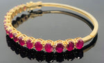 Load image into Gallery viewer, 925 Sterling Silver Gold Plated Ruby Bracelet
