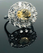 Load image into Gallery viewer, Yellow Topaz Ring - 925 Sterling Silver
