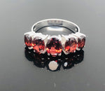 Load image into Gallery viewer, Garnet Ring - 925 Sterling Silver
