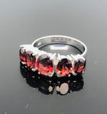 Load image into Gallery viewer, Garnet Ring - 925 Sterling Silver
