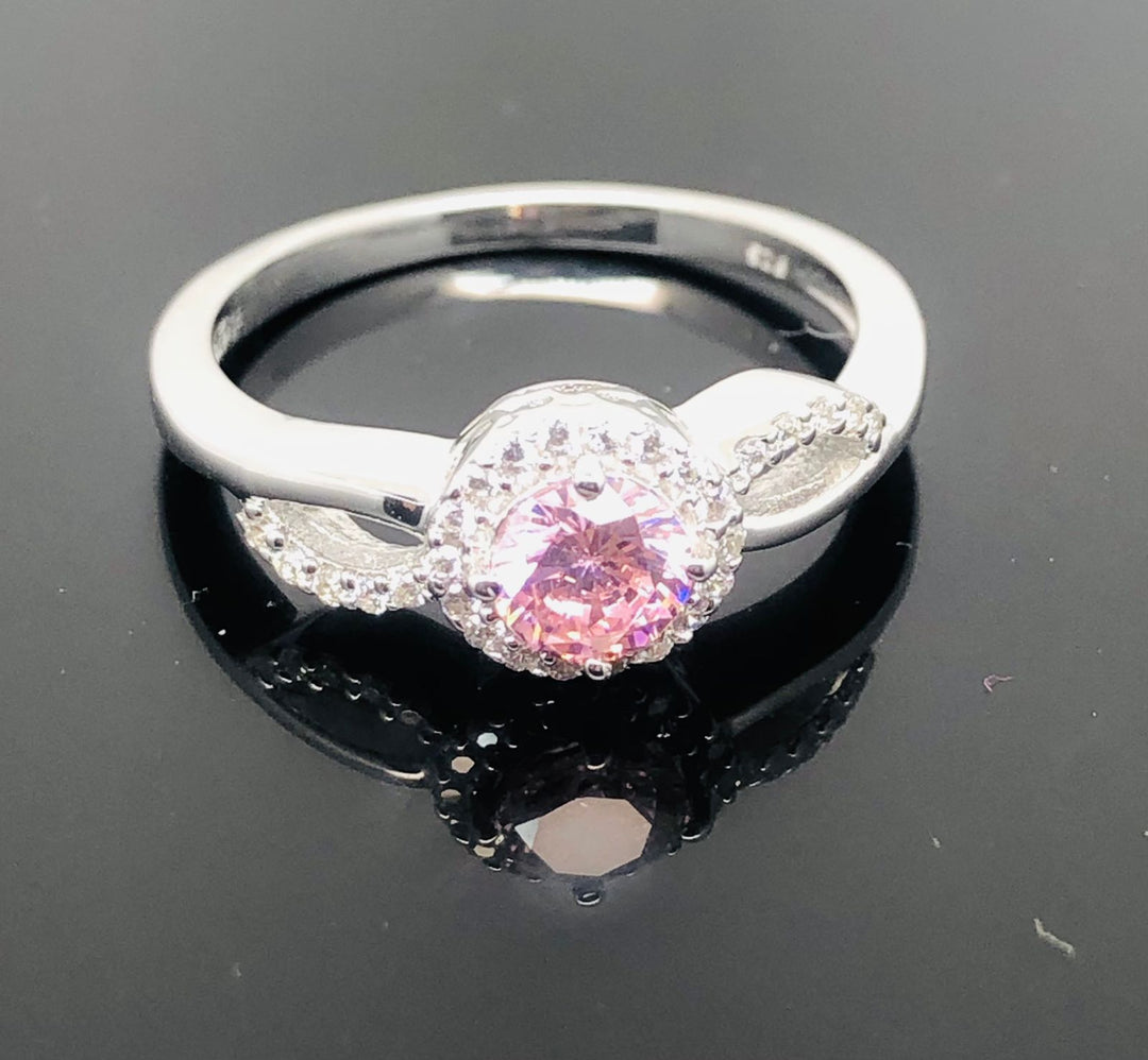 Pink Topaz Ring - 925 Sterling Silver