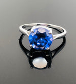 Load image into Gallery viewer, 925 Sterling Silver Blue Sapphire Ring
