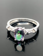 Load image into Gallery viewer, 925 Sterling Silver Mystic Topaz Ring

