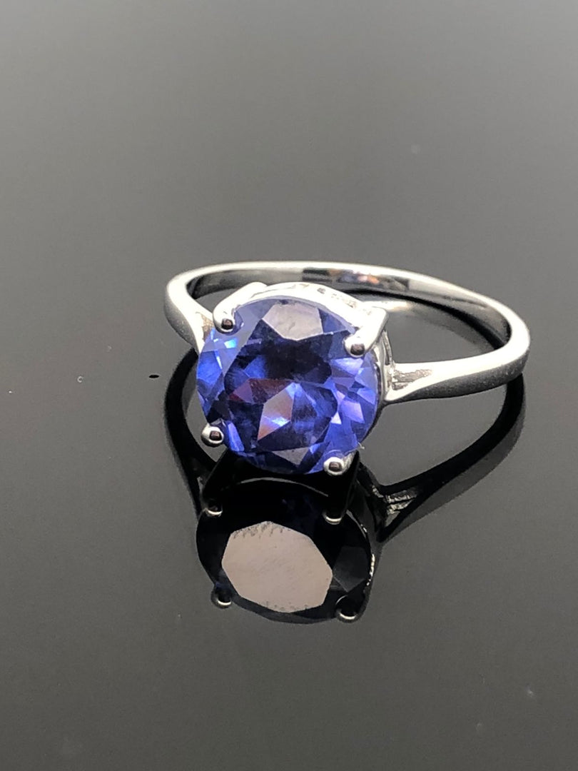 925 Sterling Silver Blue Sapphire Ring