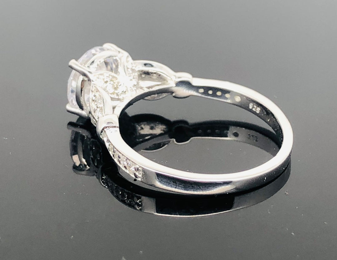 Cubic Zirconia Ring - 925 Sterling Silver