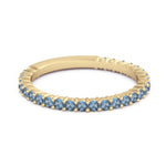 Load image into Gallery viewer, 925 Silver Stacking 0.60 Ct London Blue Topaz Eternity Raquel Ring
