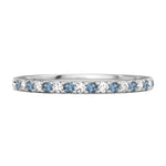 Load image into Gallery viewer, London Blue Topaz Half Eternity Band 925 Sterling Silver Stackable Ring
